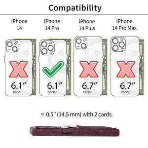 iPhone 14 Pro Luxe M2 Card Case [Burgundy]