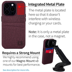 iPhone 14 Pro Luxe M2 Card Case [Burgundy]