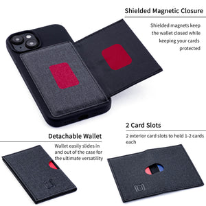 iPhone 14 Flip Card Case [Black]