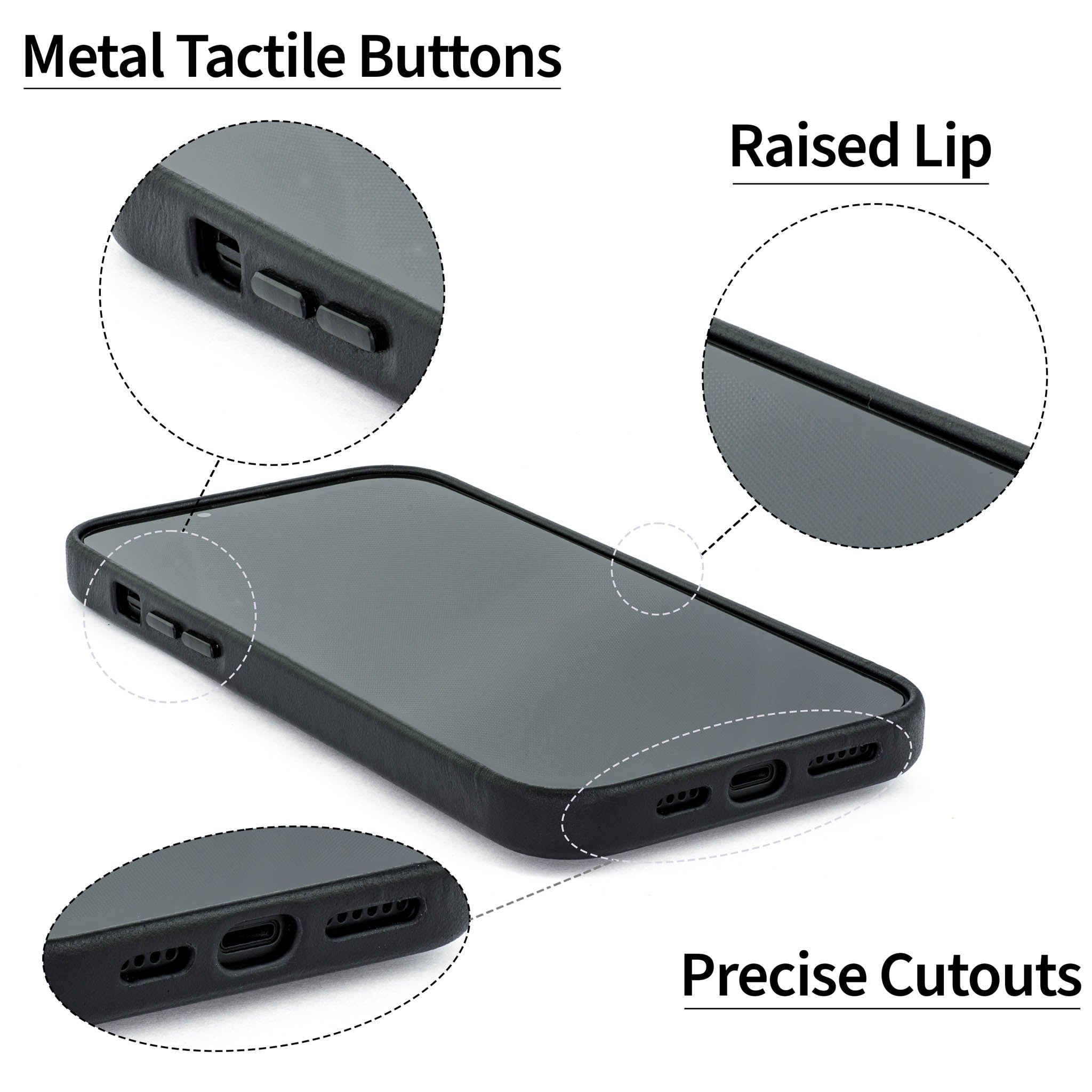iPhone 14 Genuine Leather M2GL Card Case [Black]