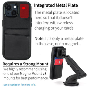 iPhone 14 Genuine Leather M2GL Card Case [Black]