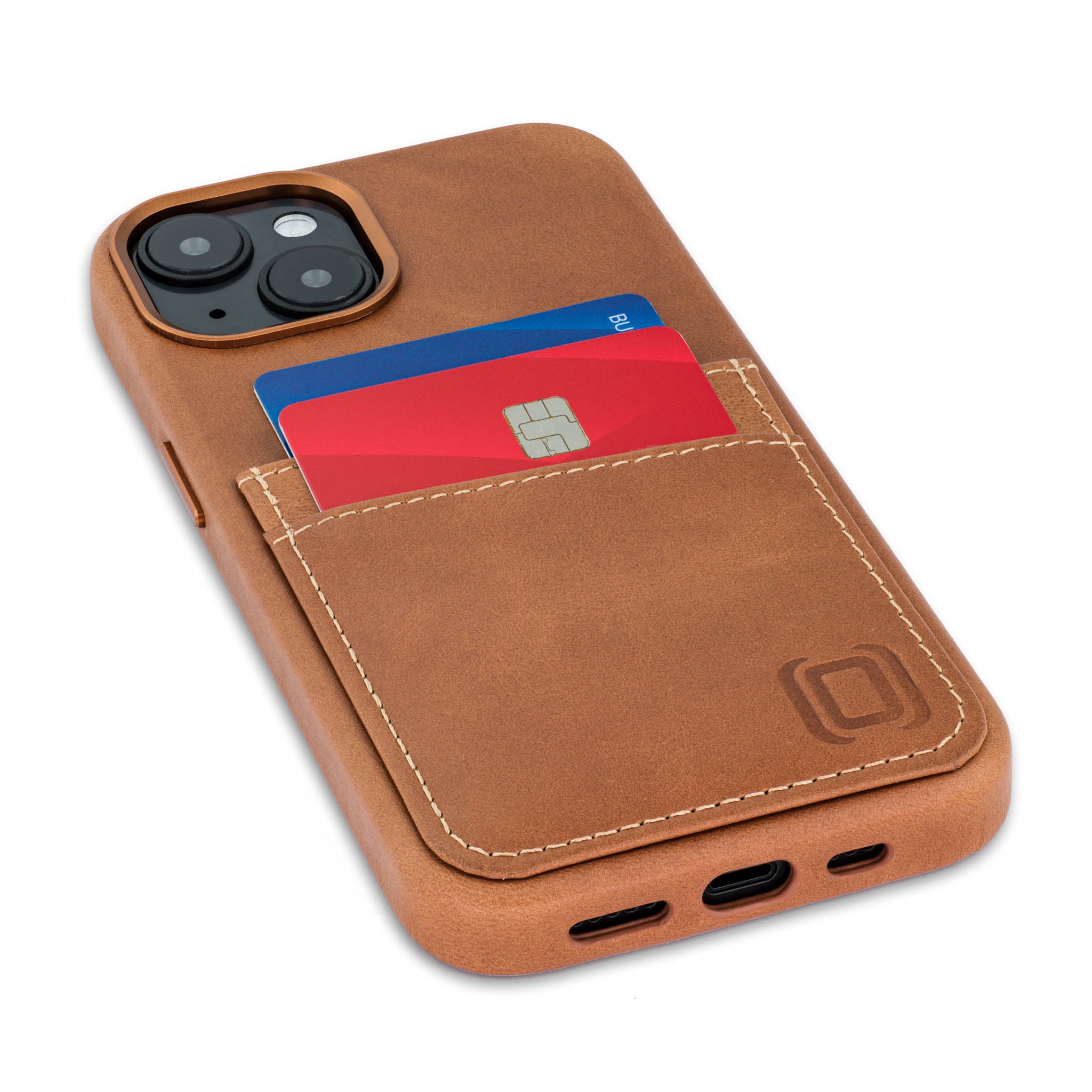 iPhone 14 Genuine Leather M2GL Card Case [Light Brown]