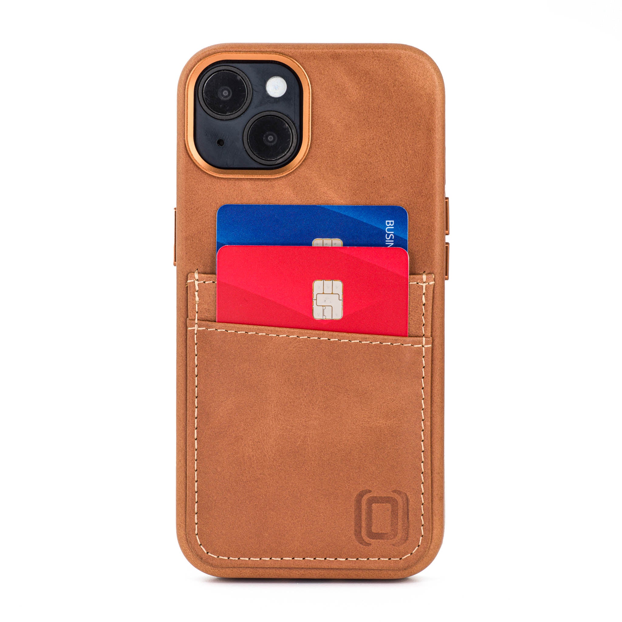 iPhone 14 Genuine Leather M2GL Card Case [Light Brown]