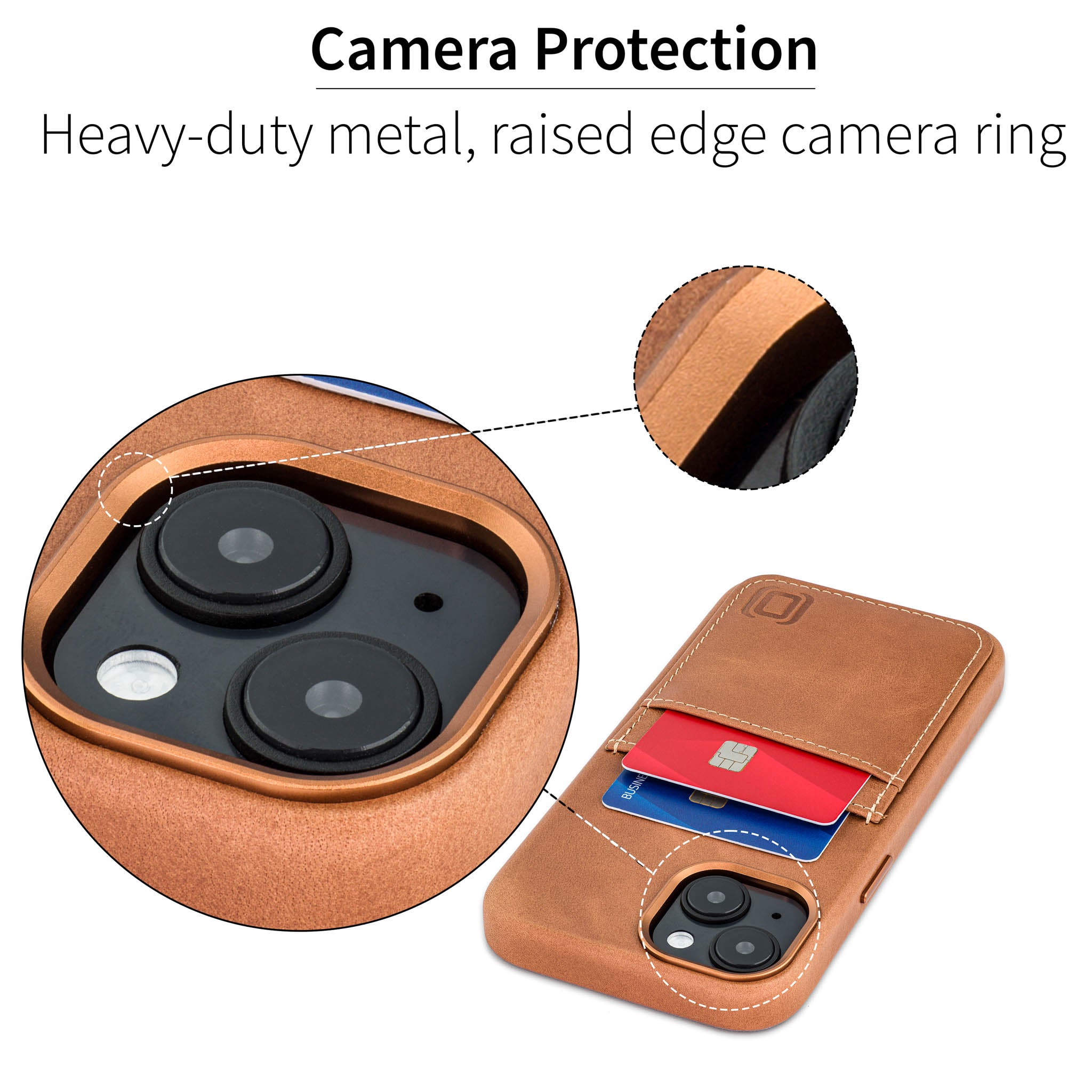 iPhone 14 Genuine Leather M2GL Card Case [Light Brown]