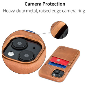 iPhone 14 Genuine Leather M2GL Card Case [Light Brown]