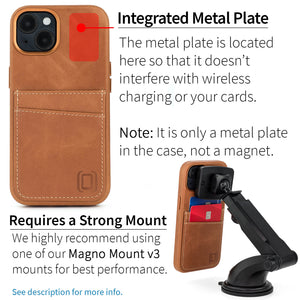 iPhone 14 Genuine Leather M2GL Card Case [Light Brown]