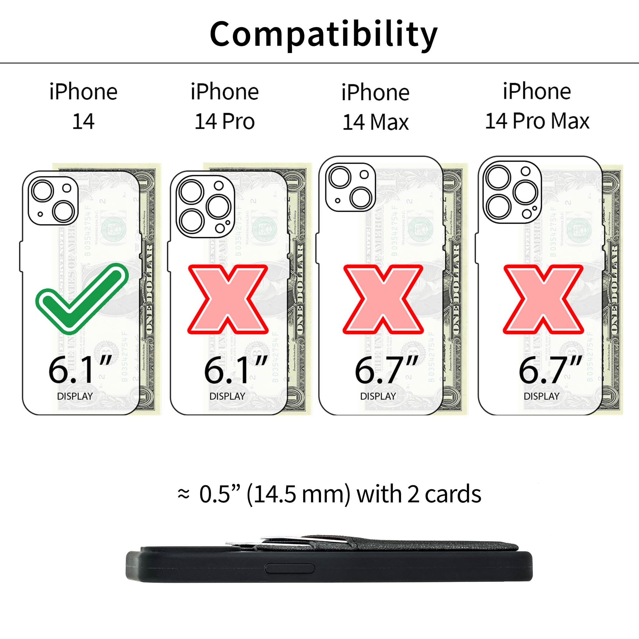iPhone 14 Silicone M2L Card Case [Black]
