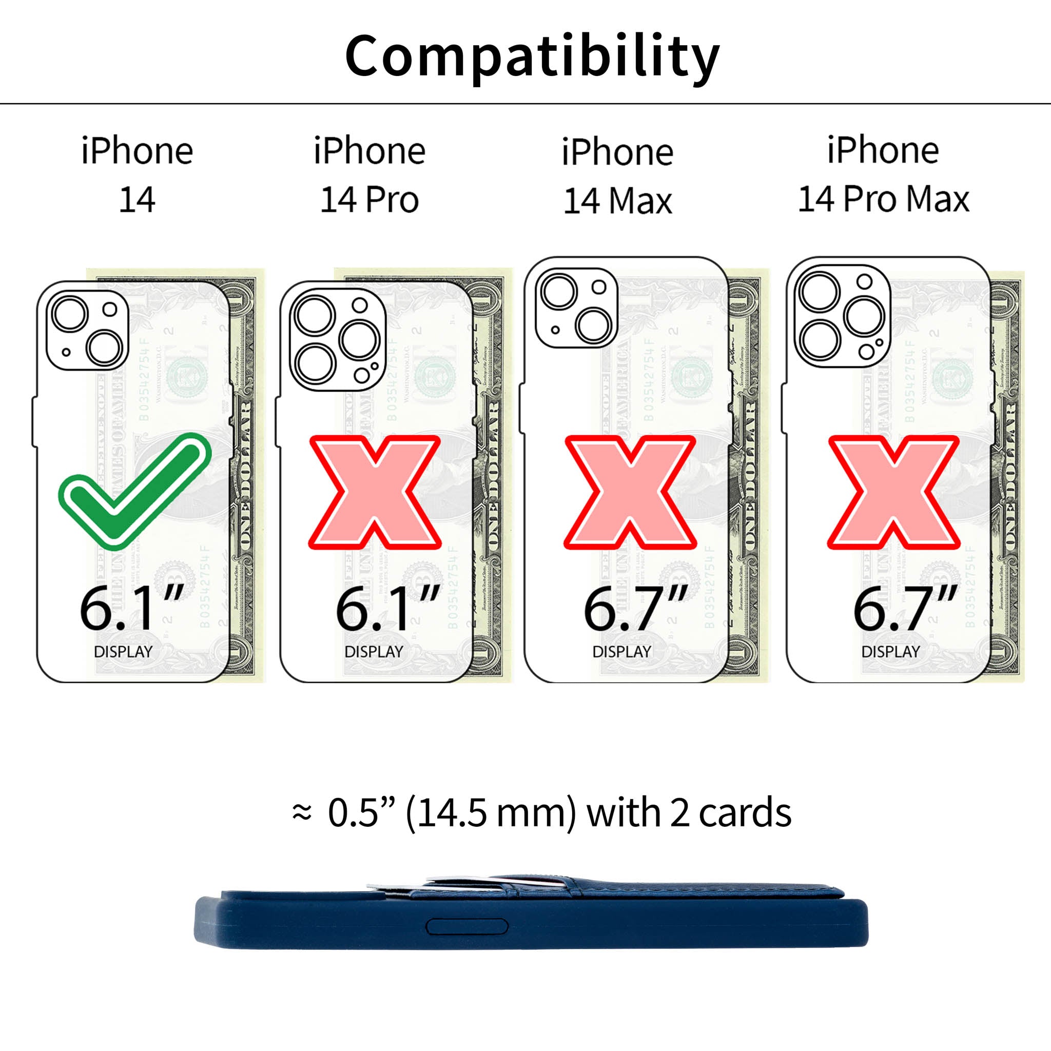 iPhone 14 Silicone M2L Card Case [White]