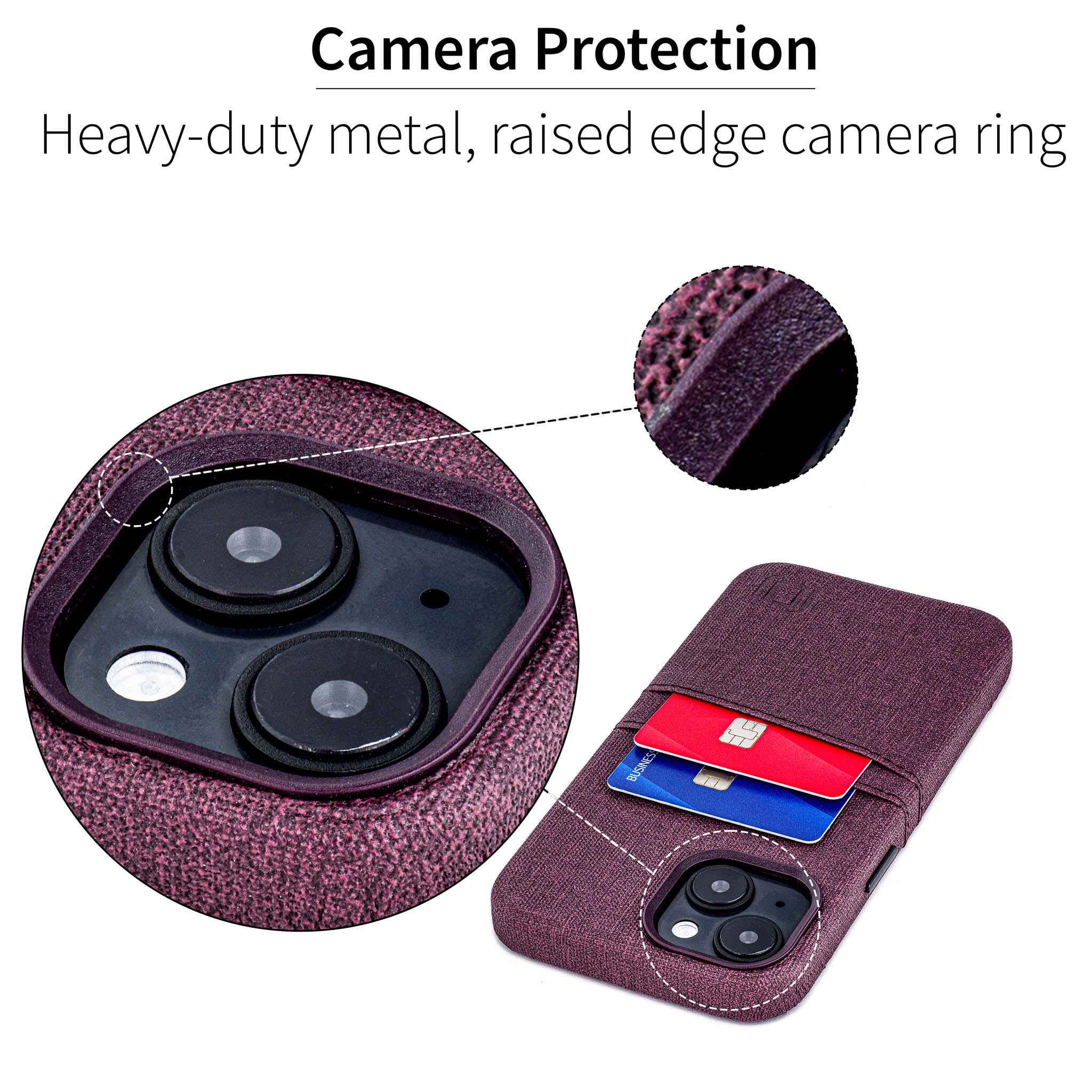 iPhone 14 Luxe M2 Card Case [Burgundy]