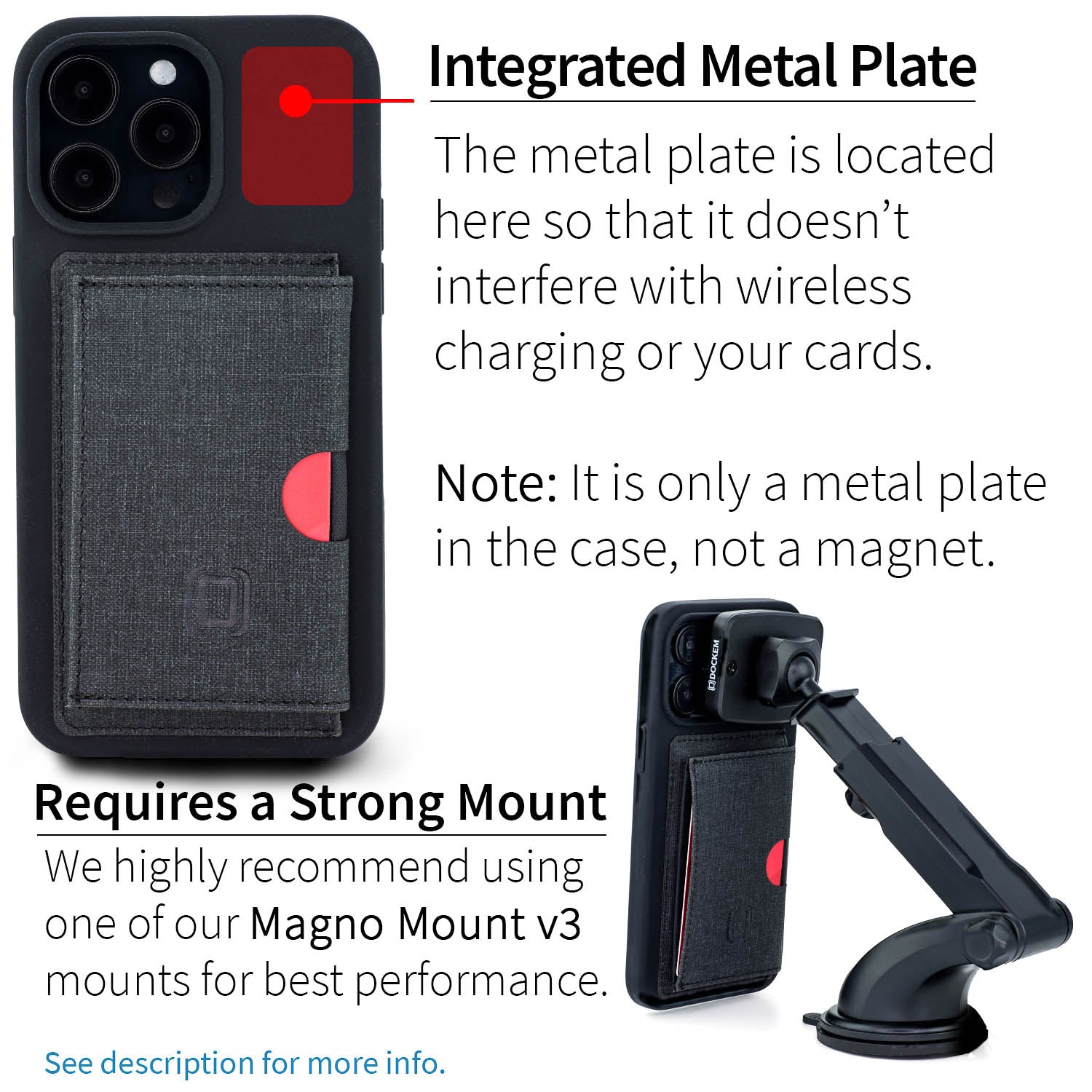iPhone 14 Pro Max Flip Card Case [Black]