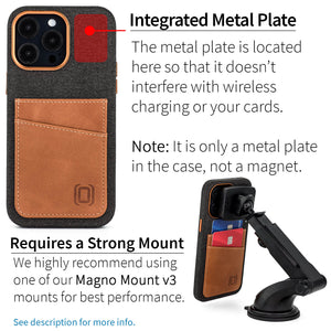 iPhone 14 Pro Max Fabric M2F Card Case [Light Brown]