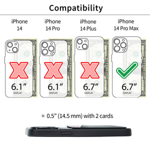 iPhone 14 Pro Max Genuine Leather M2GL Card Case [Black]