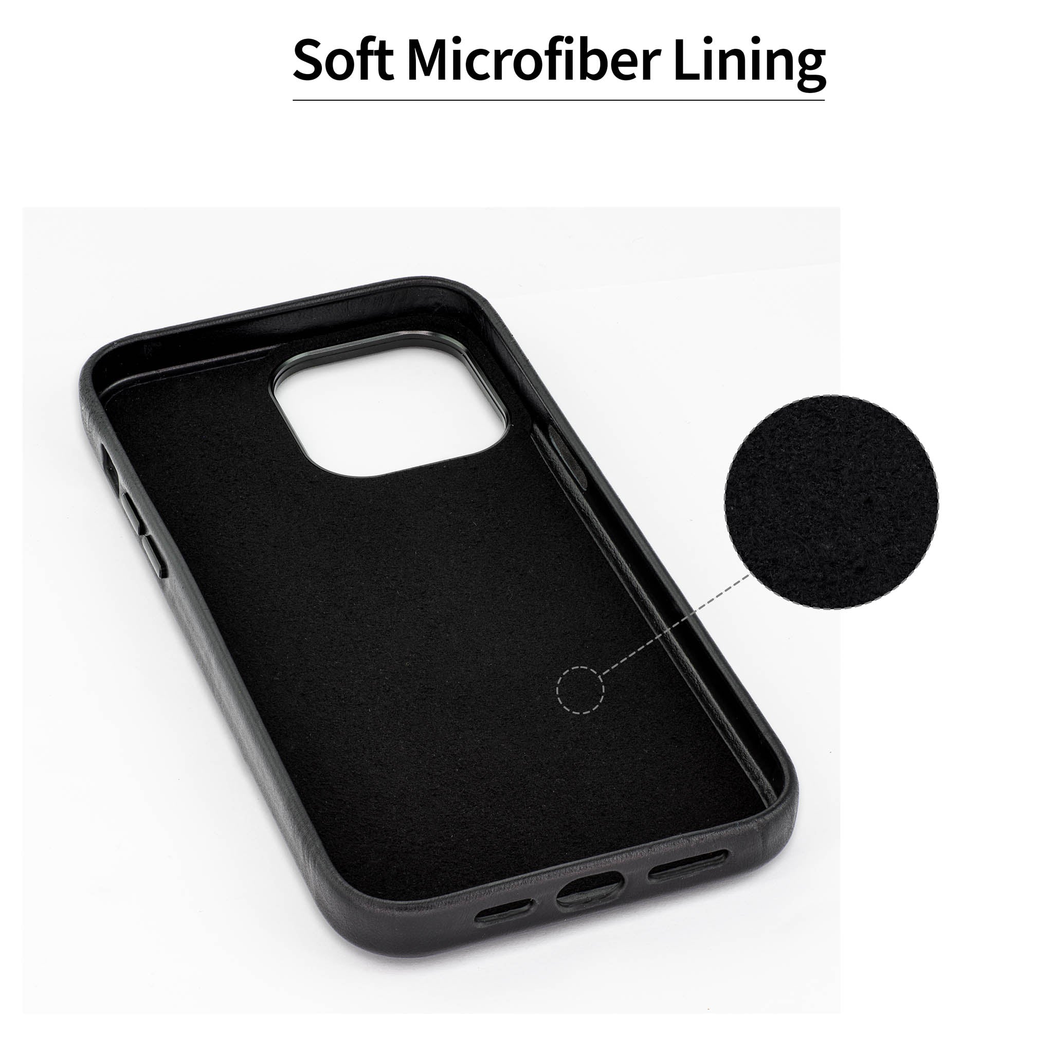 iPhone 14 Pro Max Genuine Leather M2GL Card Case [Black]