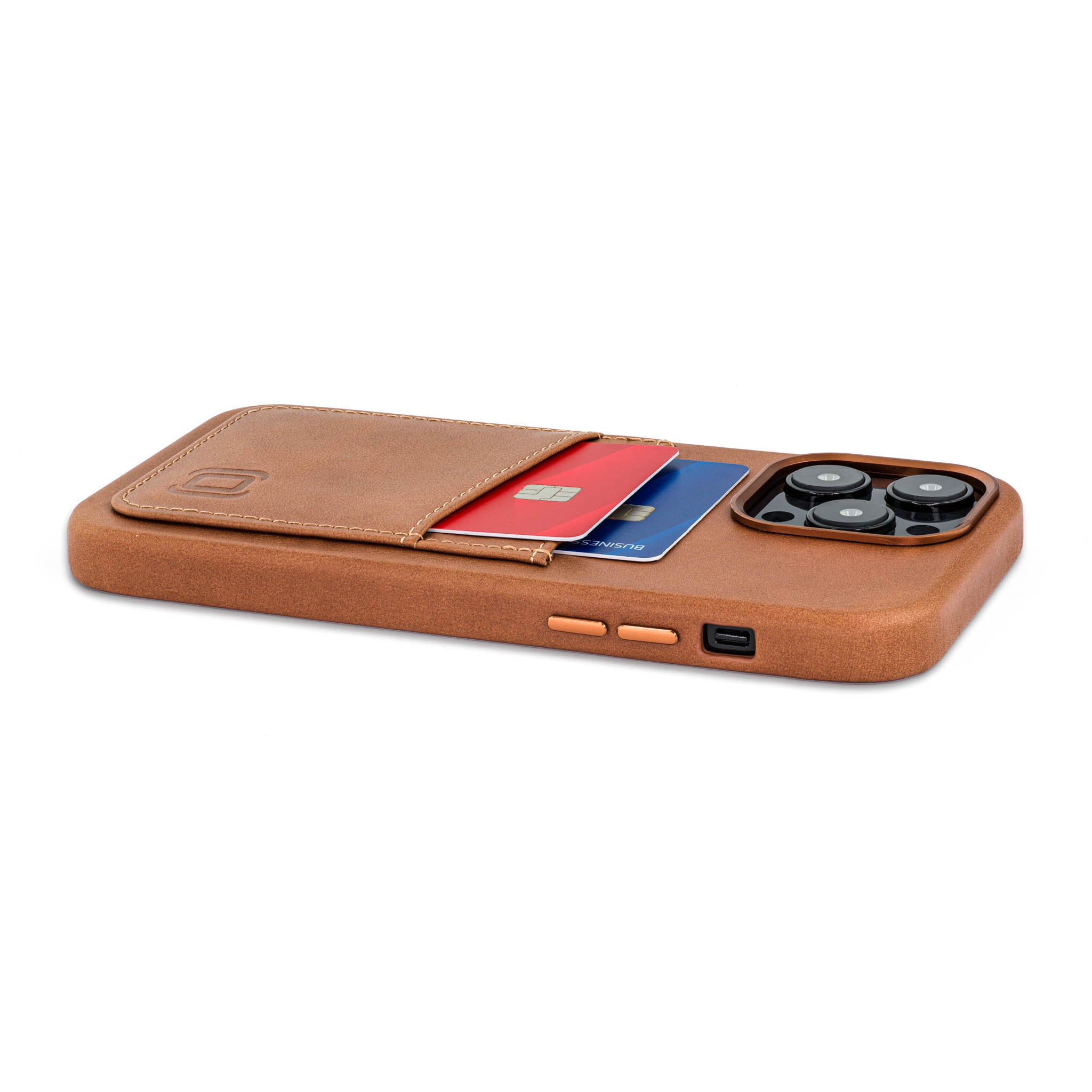 iPhone 14 Pro Max Genuine Leather M2GL Card Case [Light Brown]