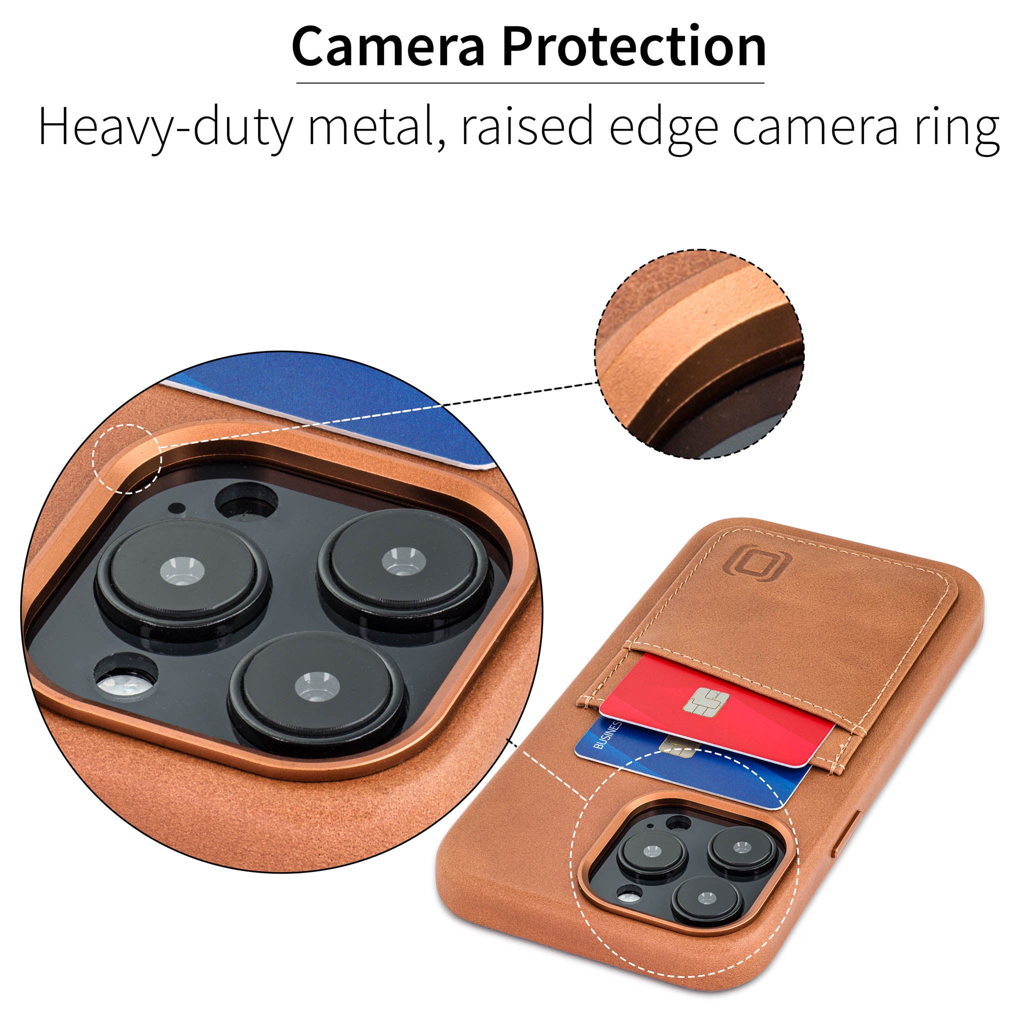 iPhone 14 Pro Max Genuine Leather M2GL Card Case [Light Brown]