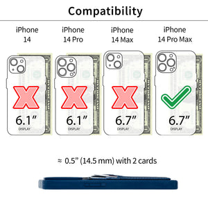 iPhone 14 Pro Max Silicone M2L Card Case [Navy]