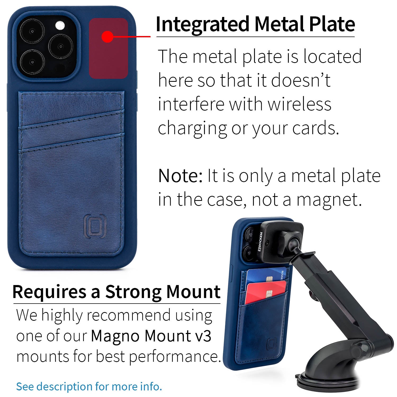 iPhone 14 Pro Max Silicone M2L Card Case [Navy]