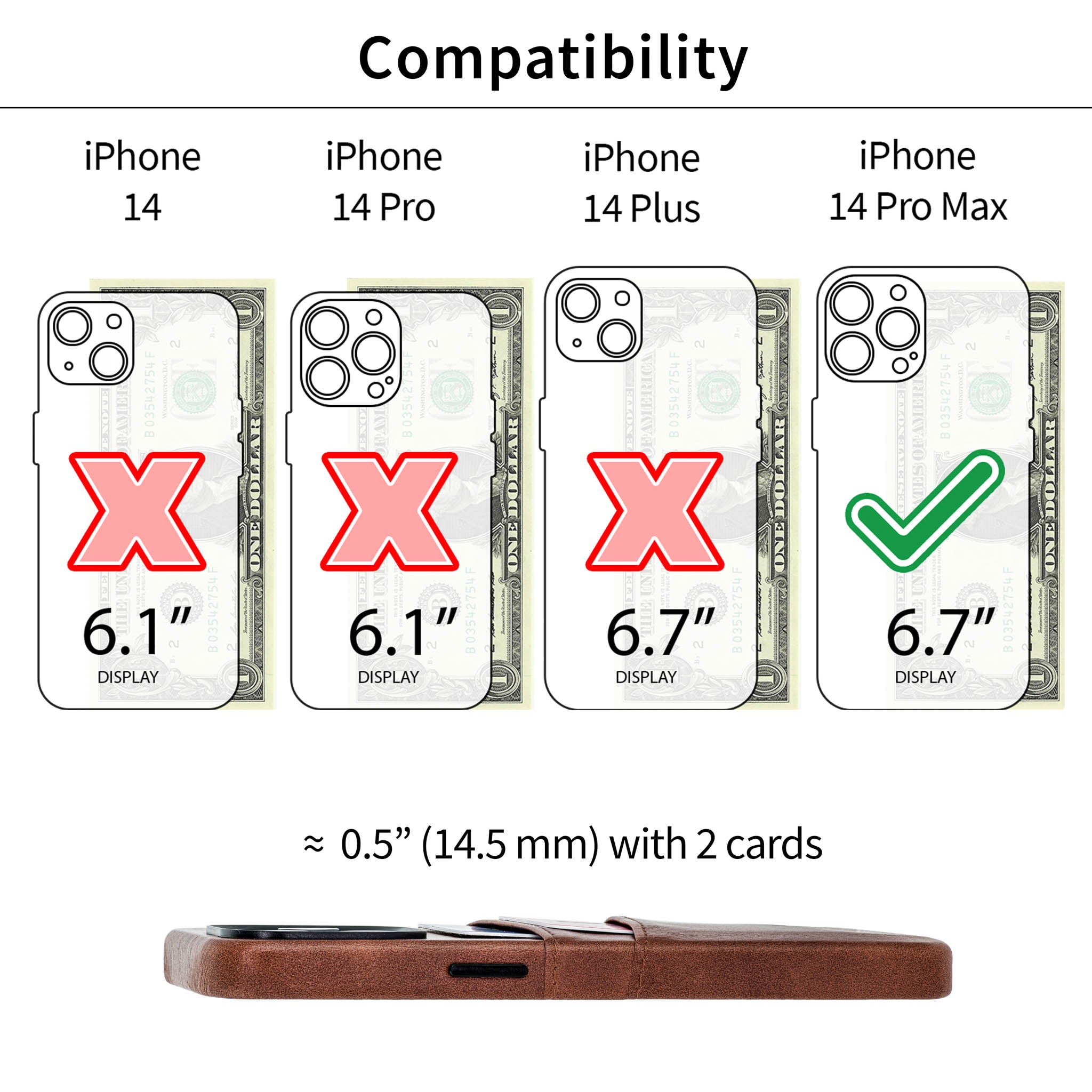 iPhone 14 Pro Max Exec M2 Card Case [Brown]