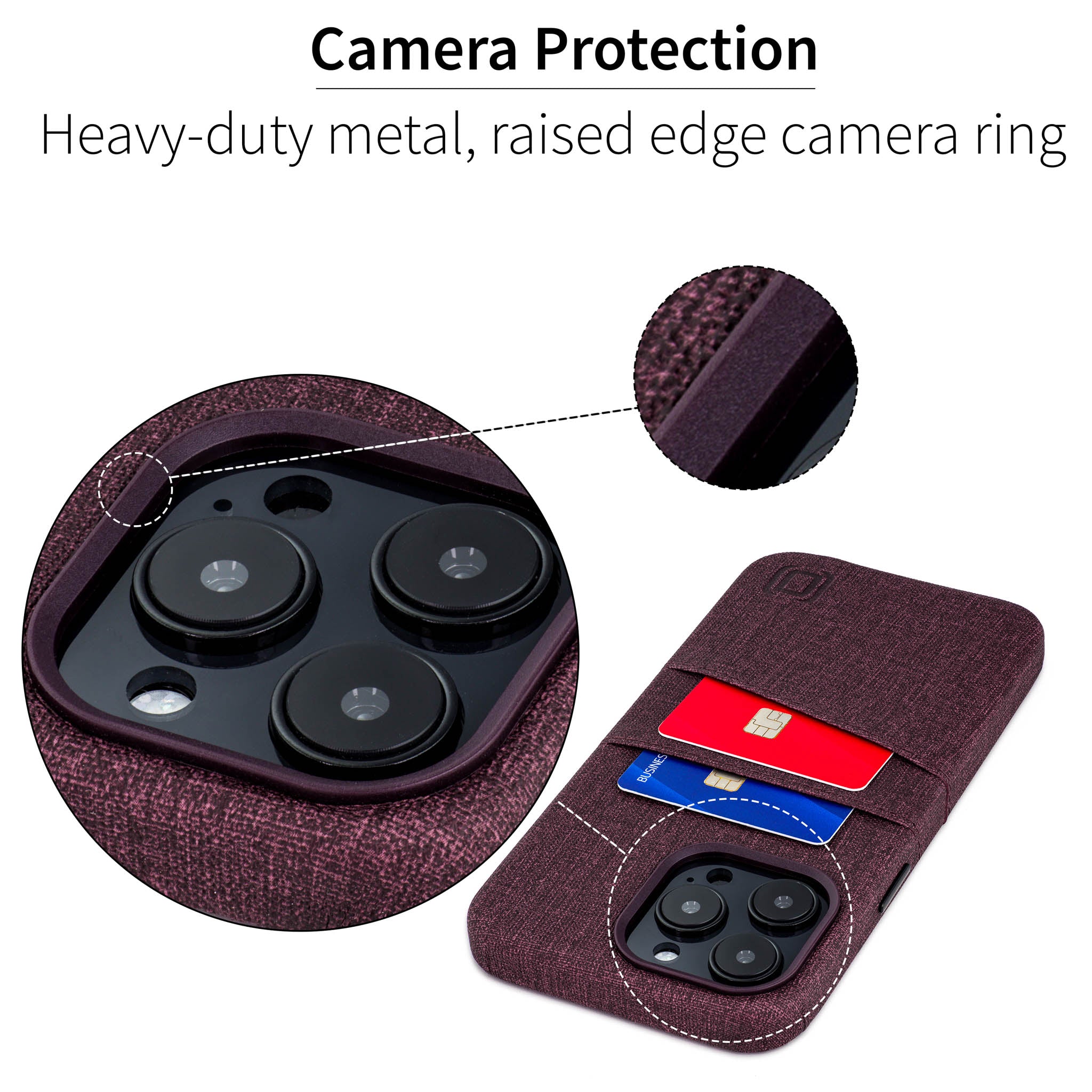 iPhone 14 Pro Max Luxe M2 Card Case [Burgundy]