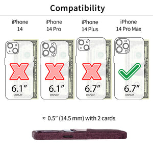 iPhone 14 Pro Max Luxe M2 Card Case [Burgundy]