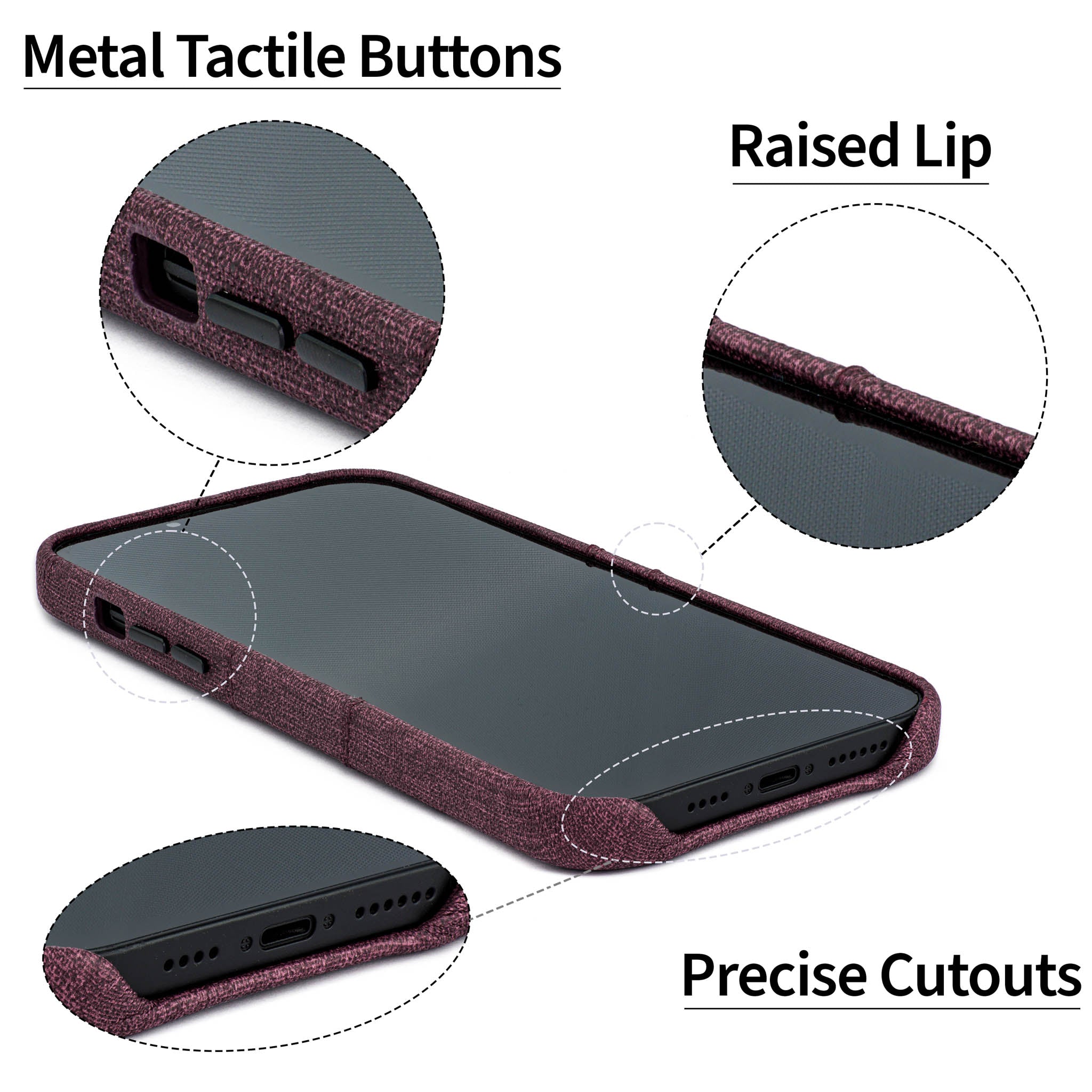 iPhone 14 Pro Max Luxe M2 Card Case [Burgundy]