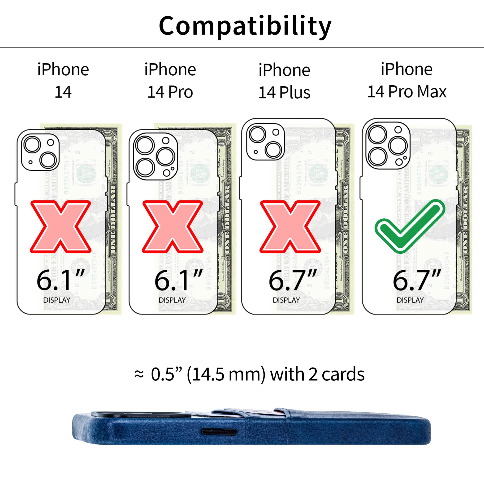 iPhone 14 Pro Max Exec M2 Card Case [Navy]