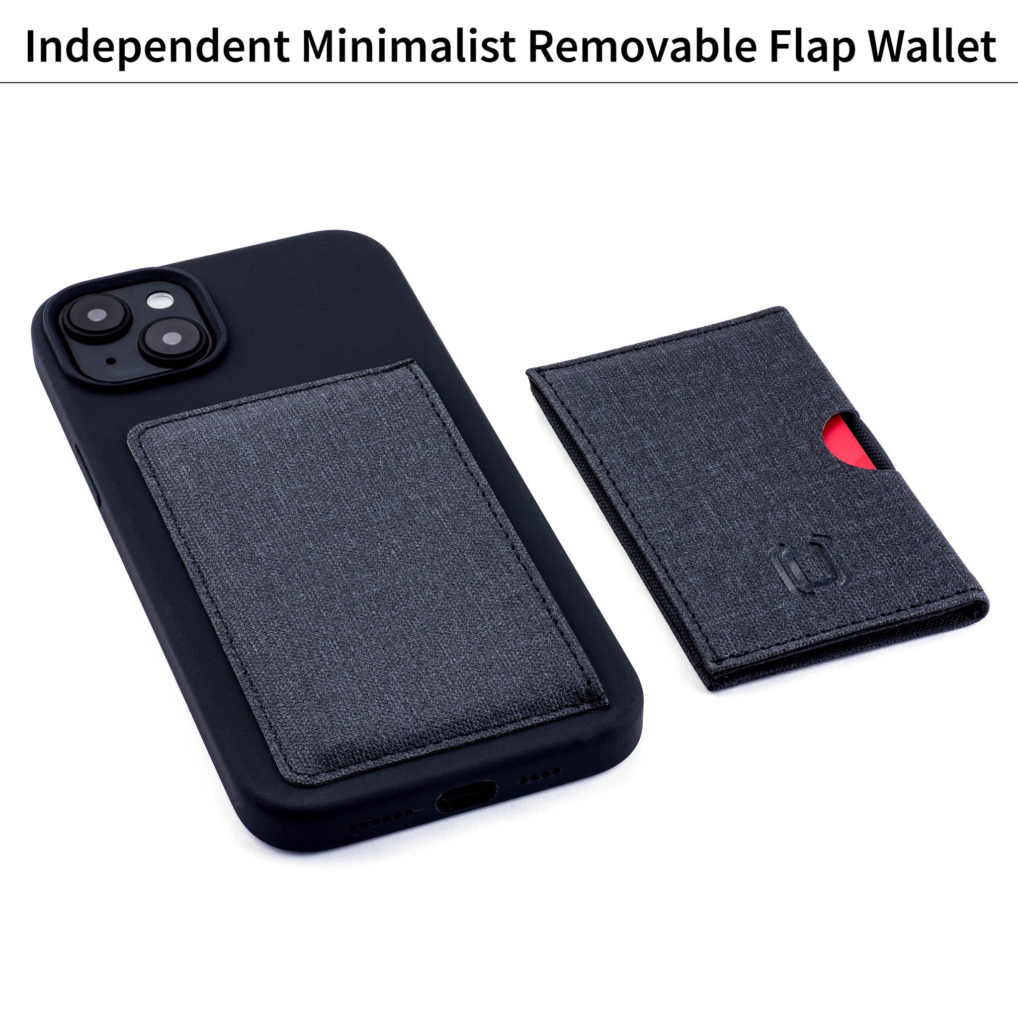 iPhone 14 Plus Flip Card Case [Black]