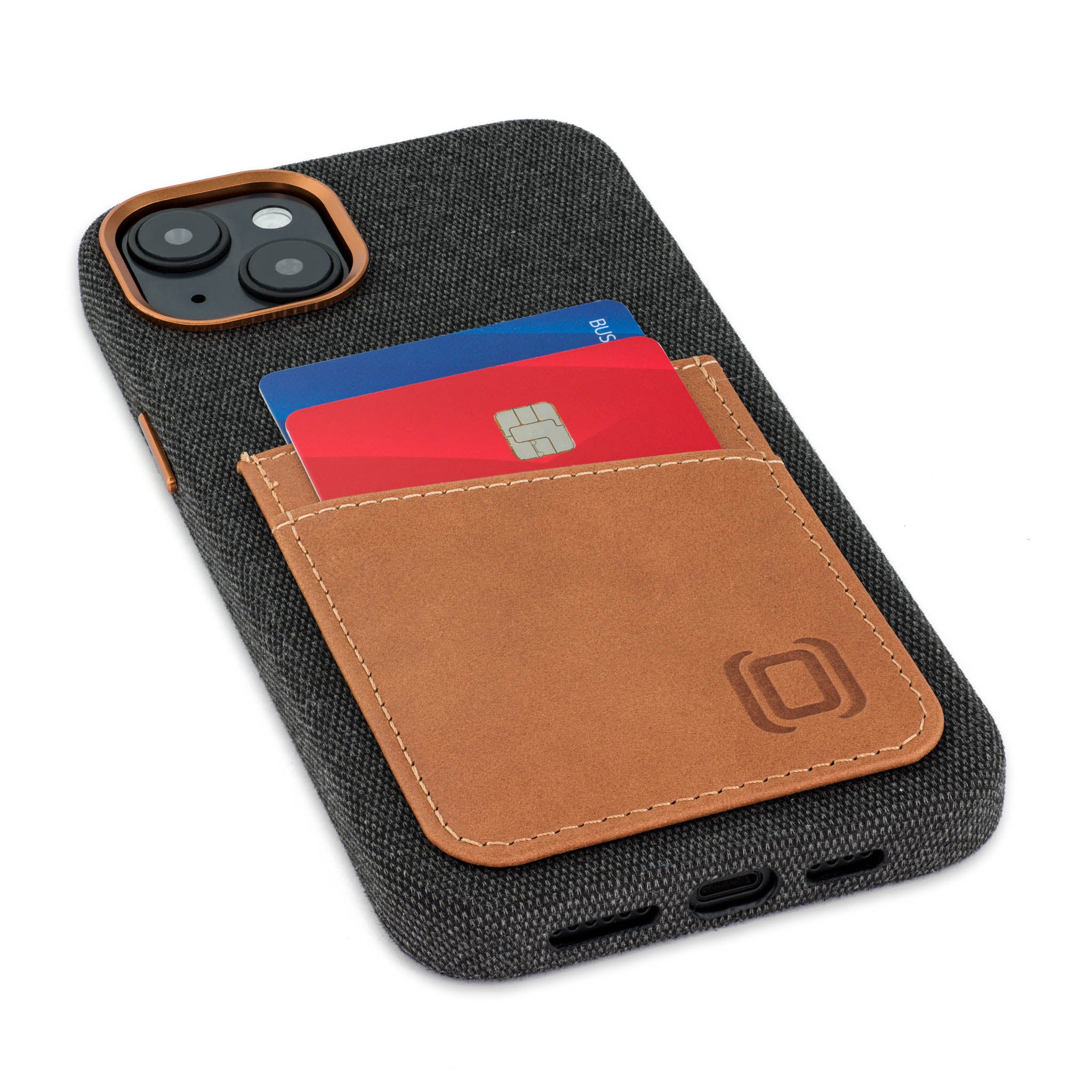 iPhone 14 Plus Fabric M2F Card Case [Light Brown]