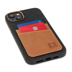 iPhone 14 Plus Fabric M2F Card Case [Light Brown]
