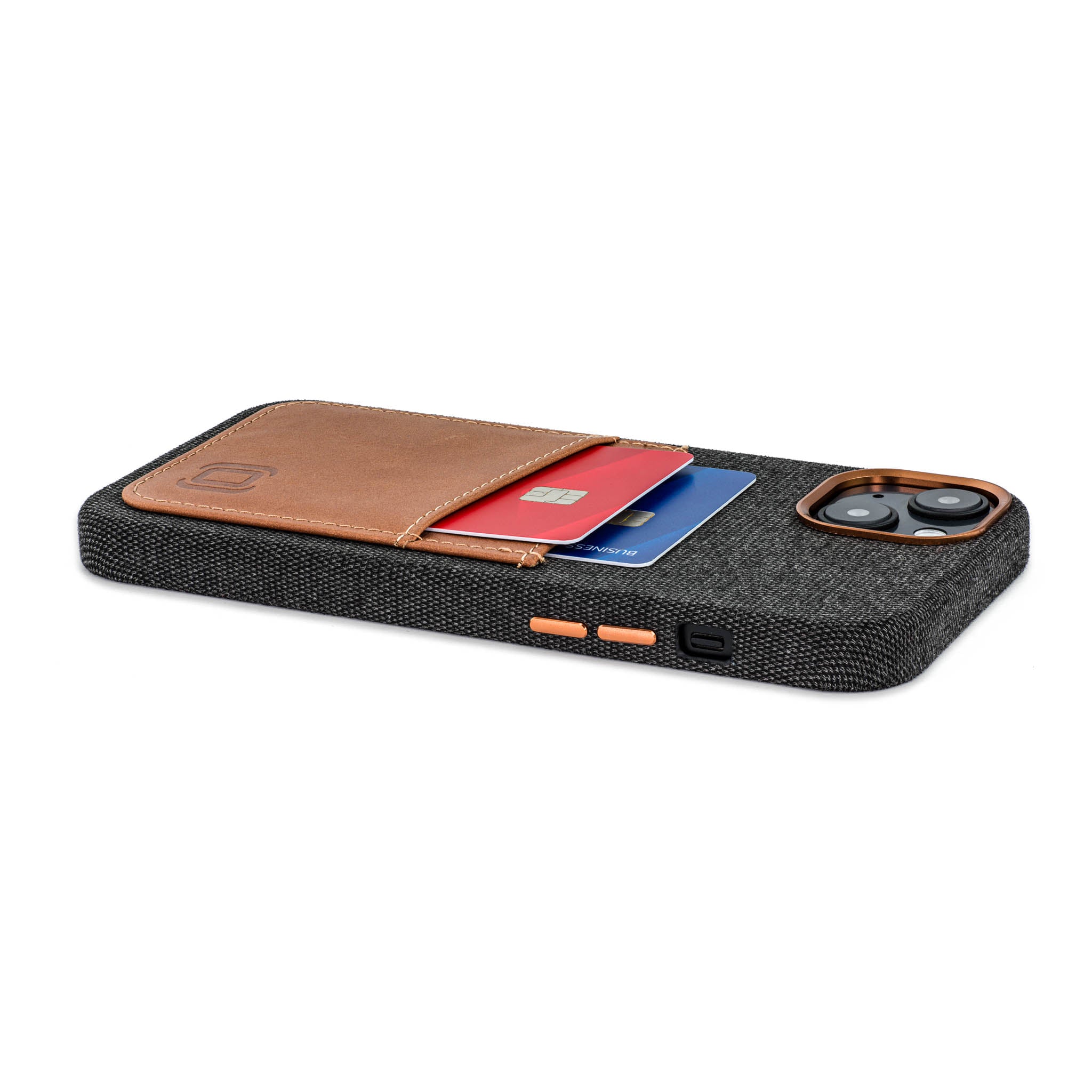 iPhone 14 Plus Fabric M2F Card Case [Light Brown]