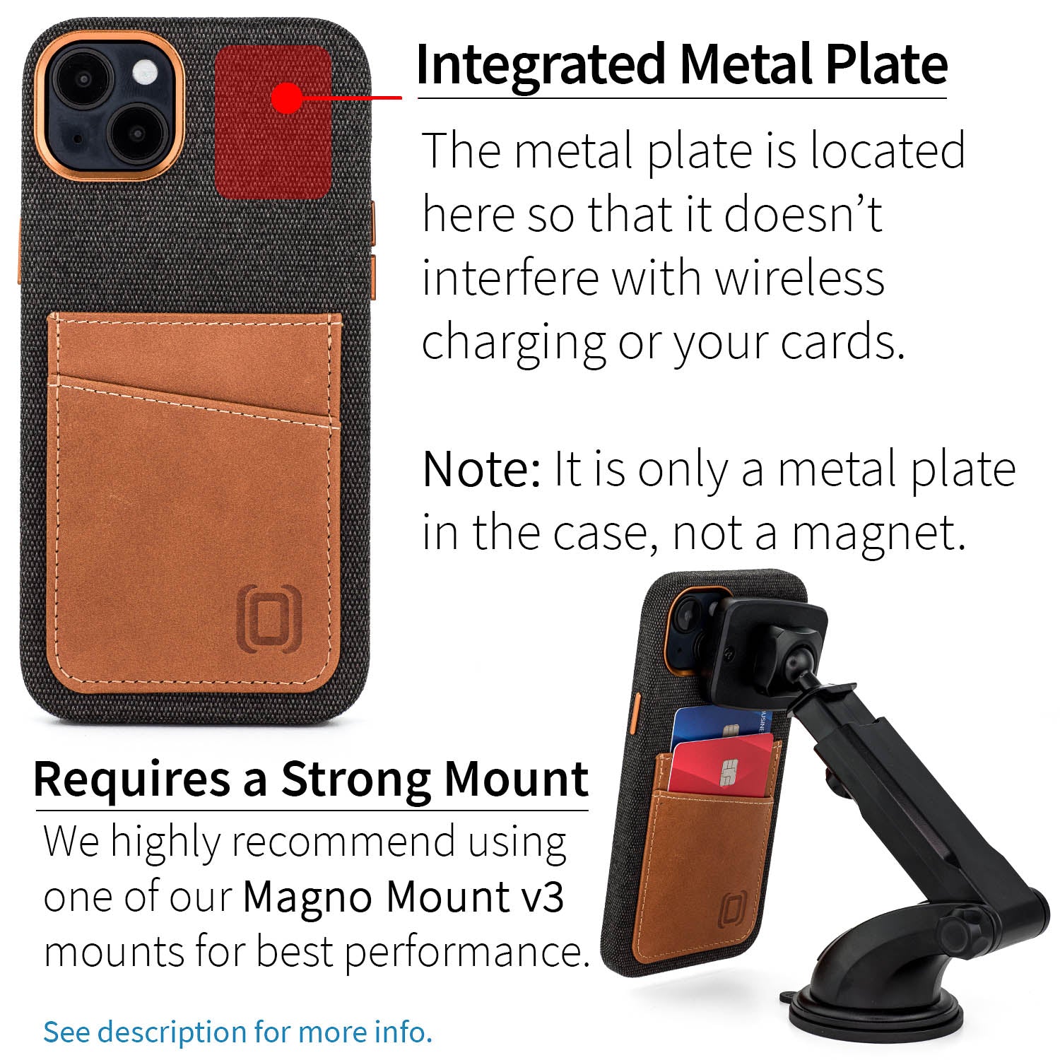 iPhone 14 Plus Fabric M2F Card Case [Light Brown]