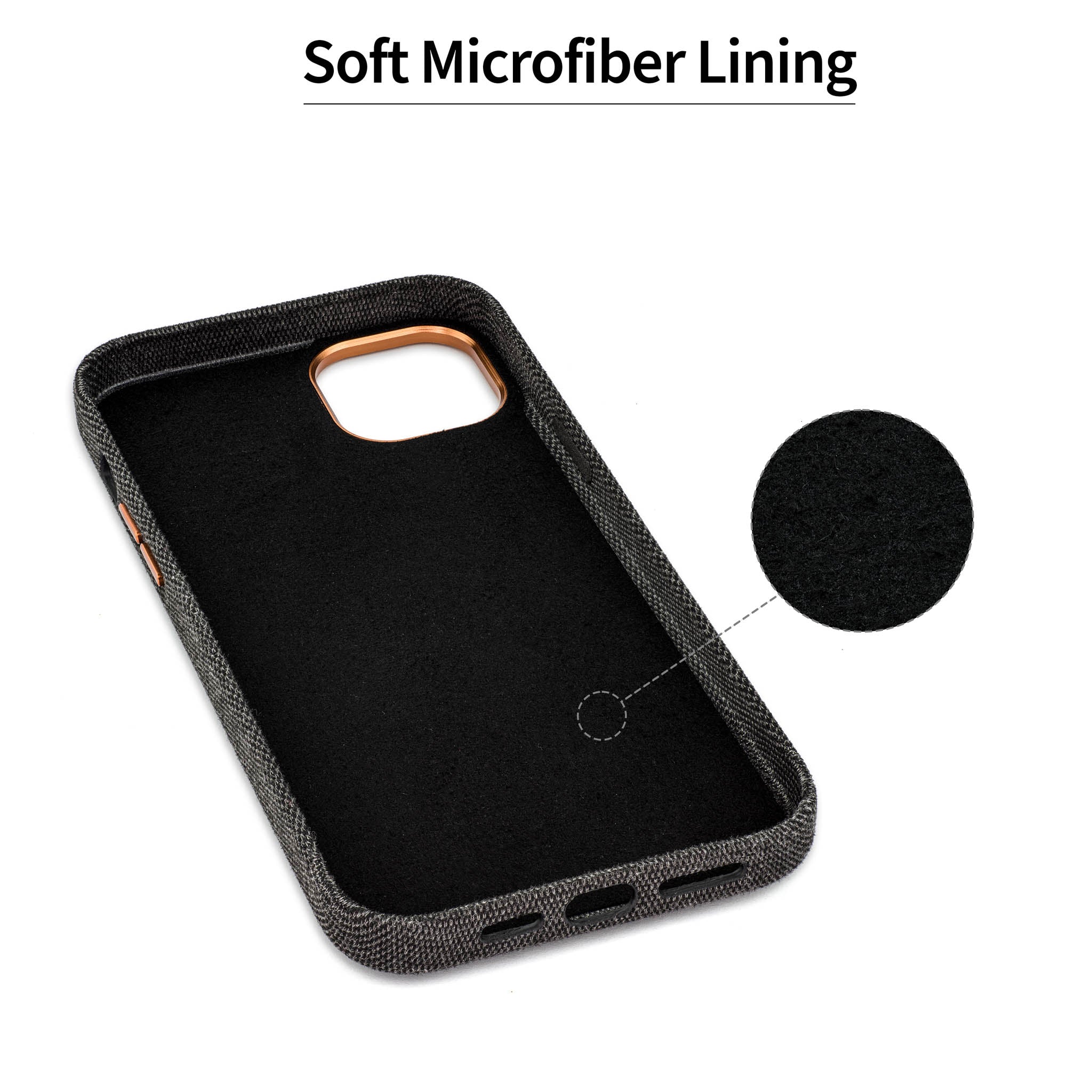 iPhone 14 Plus Fabric M2F Card Case [Light Brown]