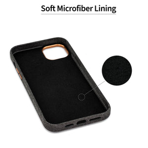 iPhone 14 Plus Fabric M2F Card Case [Light Brown]