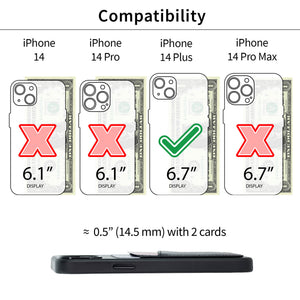 iPhone 14 Plus Genuine Leather M2GL Card Case [Black]