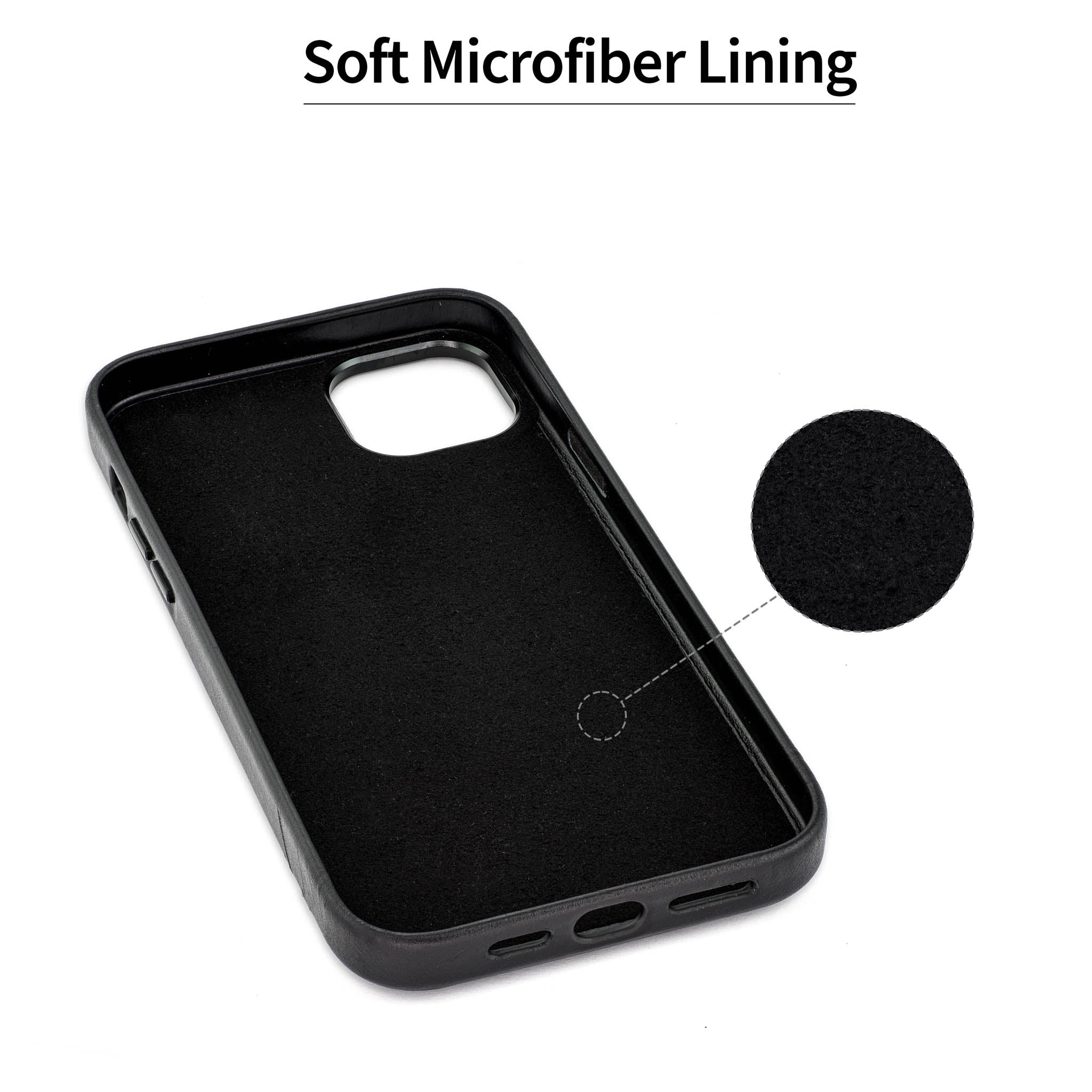 iPhone 14 Plus Genuine Leather M2GL Card Case [Black]