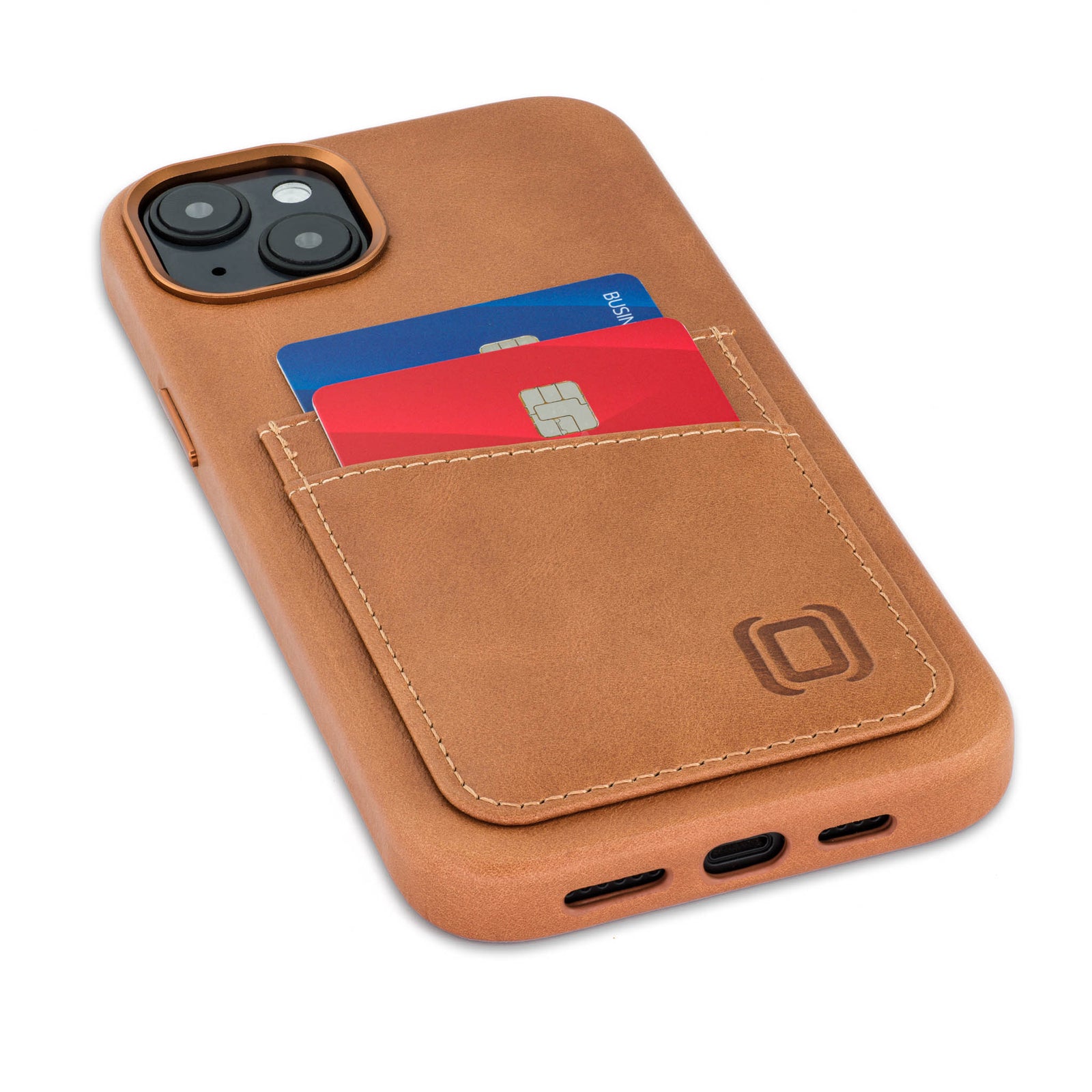 iPhone 14 Plus Genuine Leather M2GL Card Case [Light Brown]