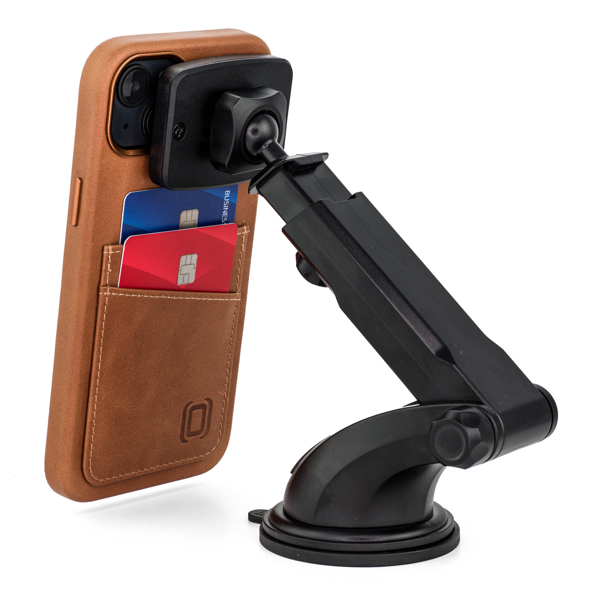 iPhone 14 Plus Genuine Leather M2GL Card Case [Light Brown]