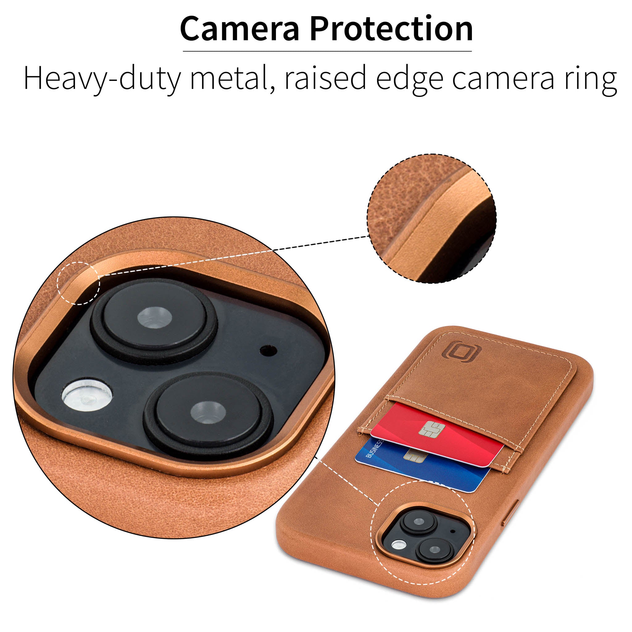iPhone 14 Plus Genuine Leather M2GL Card Case [Light Brown]