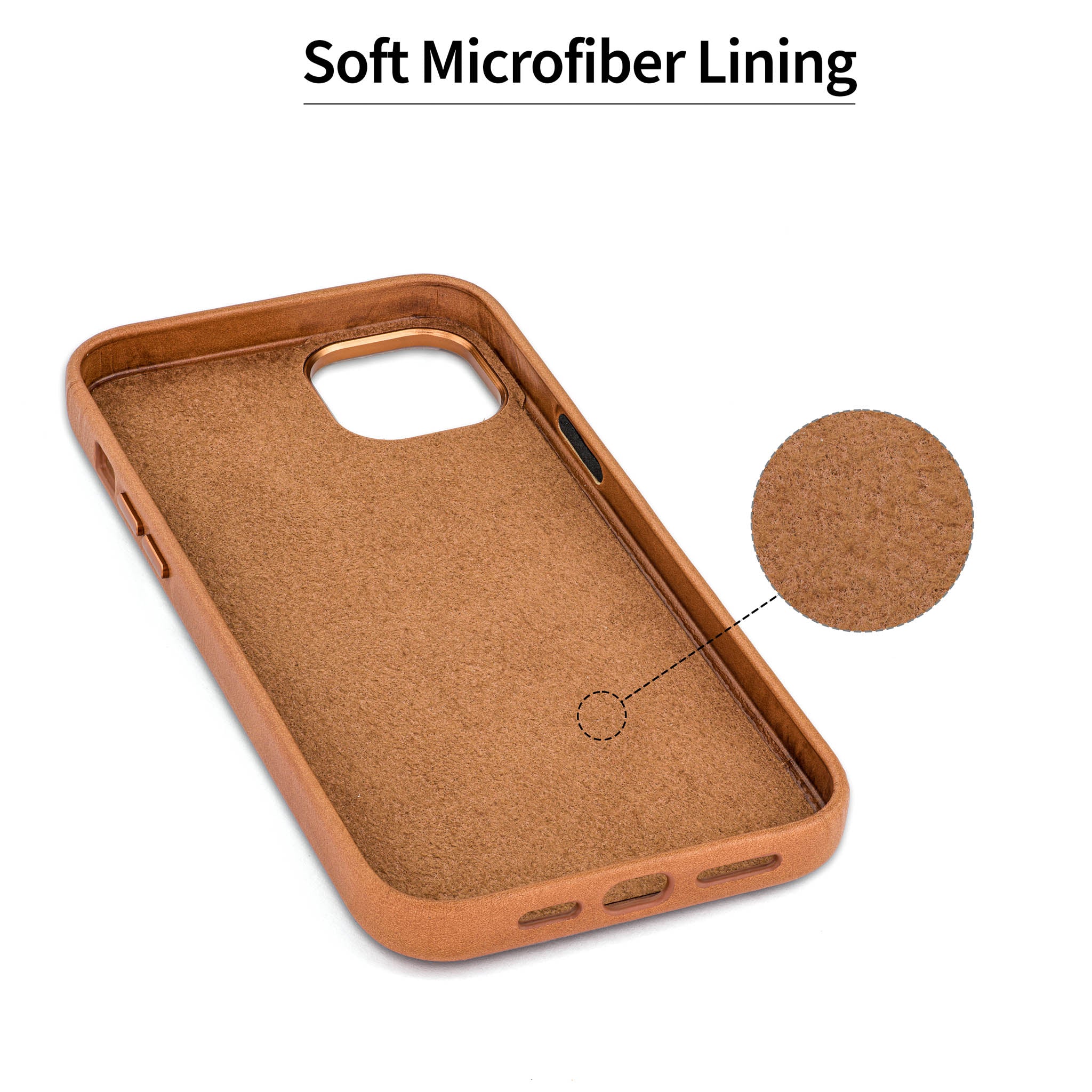 iPhone 14 Plus Genuine Leather M2GL Card Case [Light Brown]