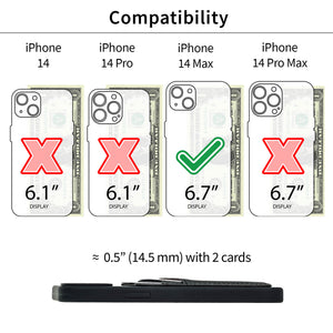 iPhone 14 Plus Silicone M2L Card Case [Black]