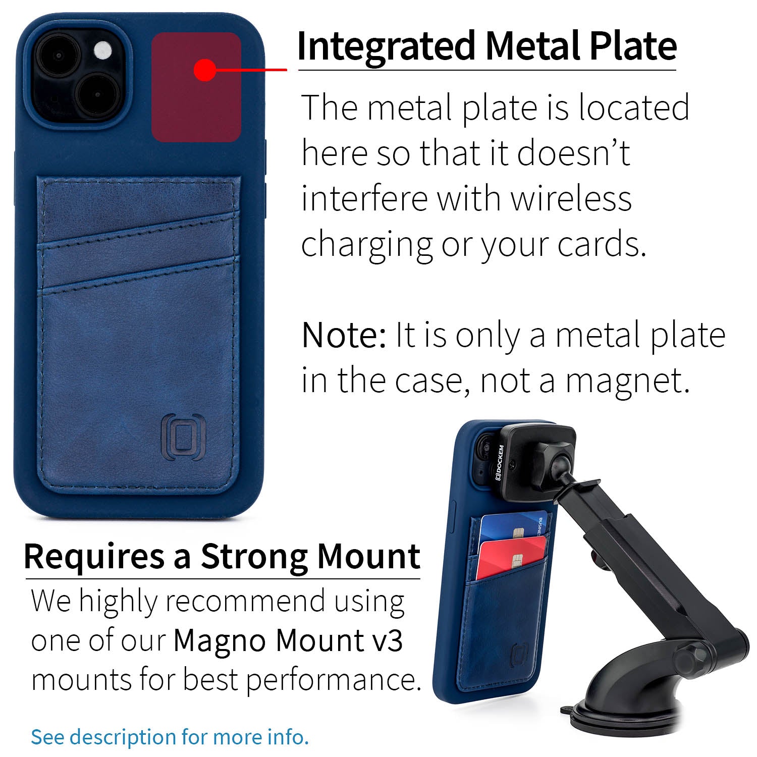 iPhone 14 Plus Silicone M2L Card Case [Navy]