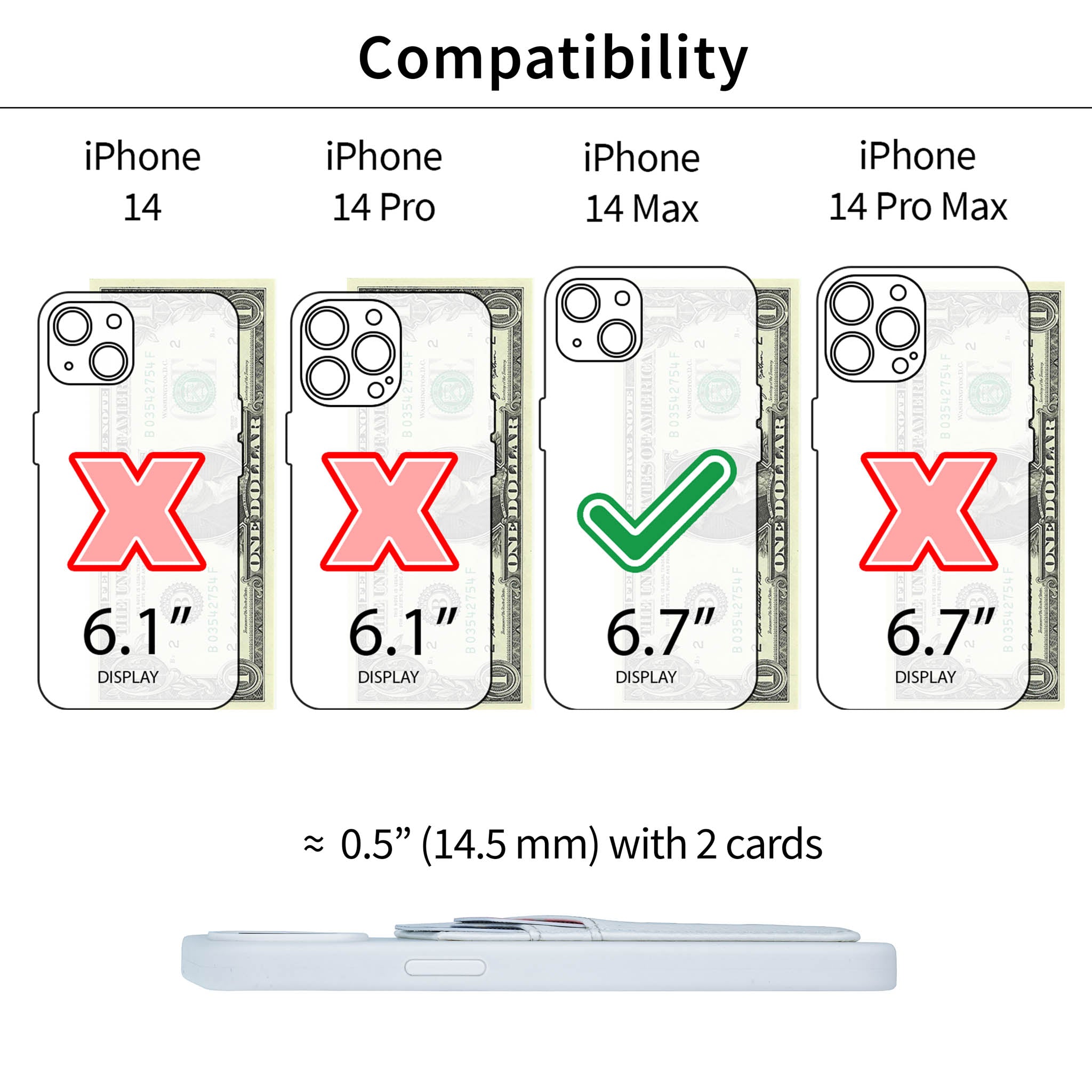 iPhone 14 Plus Silicone M2L Card Case [White]