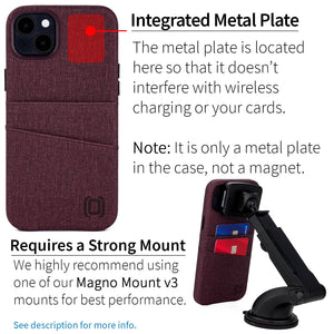 iPhone 14 Plus Luxe M2 Card Case [Burgundy]