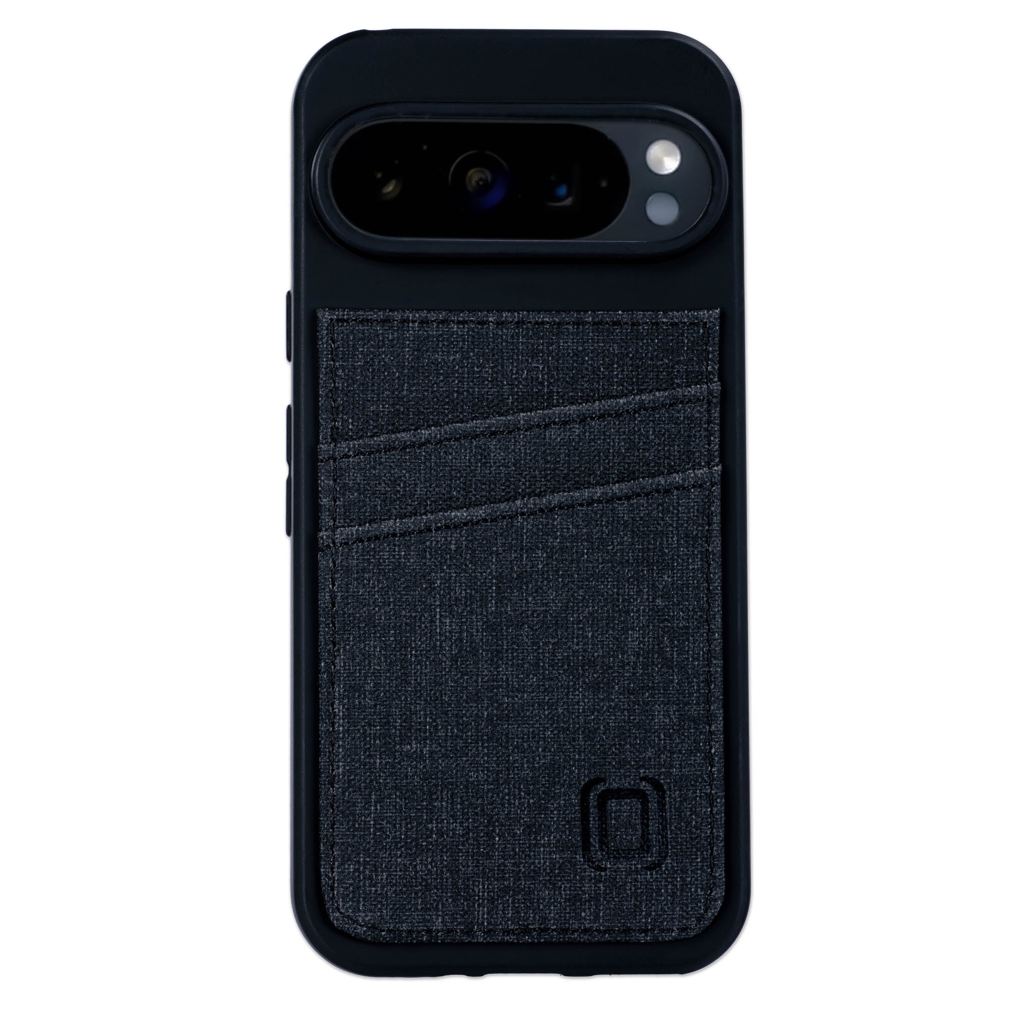 Dockem Google Pixel 9 and 9 Pro Luxe M2T Card case, canvas style faux leather 2 card slot pockets