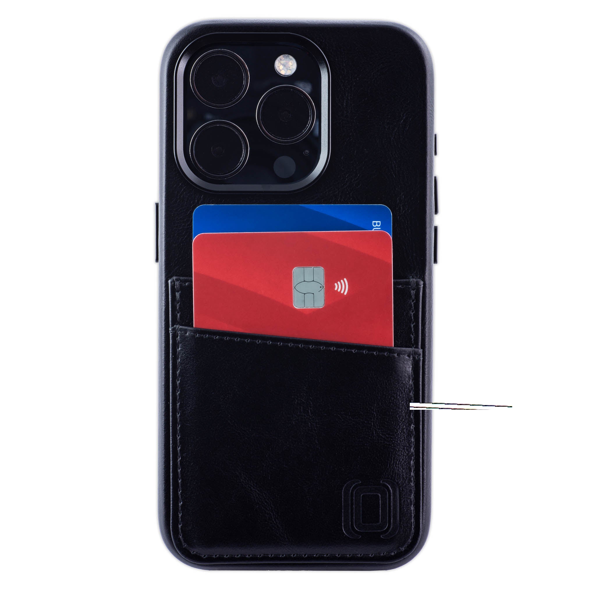 iPhone 15 Pro Genuine Leather M2GL Card Case [Black]