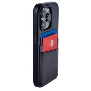 iPhone 15 Pro Genuine Leather M2GL Card Case [Black]