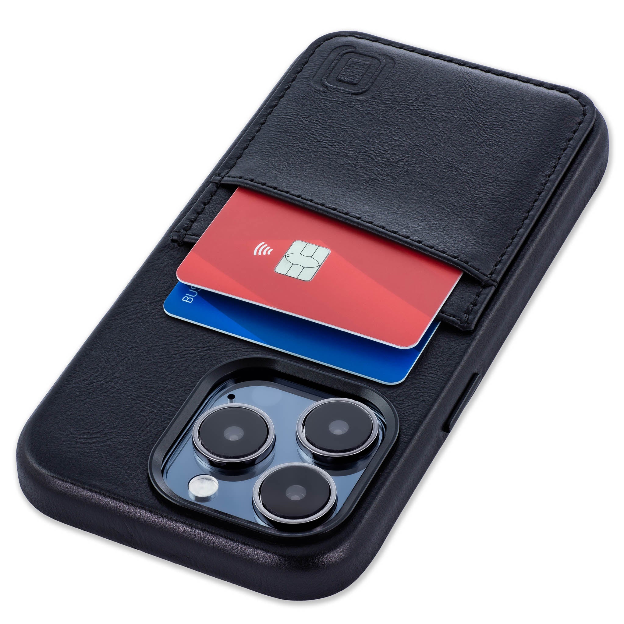 iPhone 15 Pro Genuine Leather M2GL Card Case [Black]