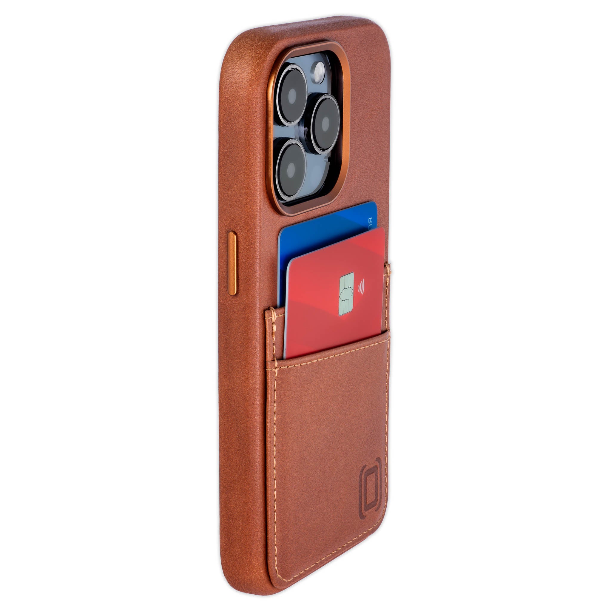 iPhone 15 Pro Genuine Leather M2GL Card Case [Light Brown]