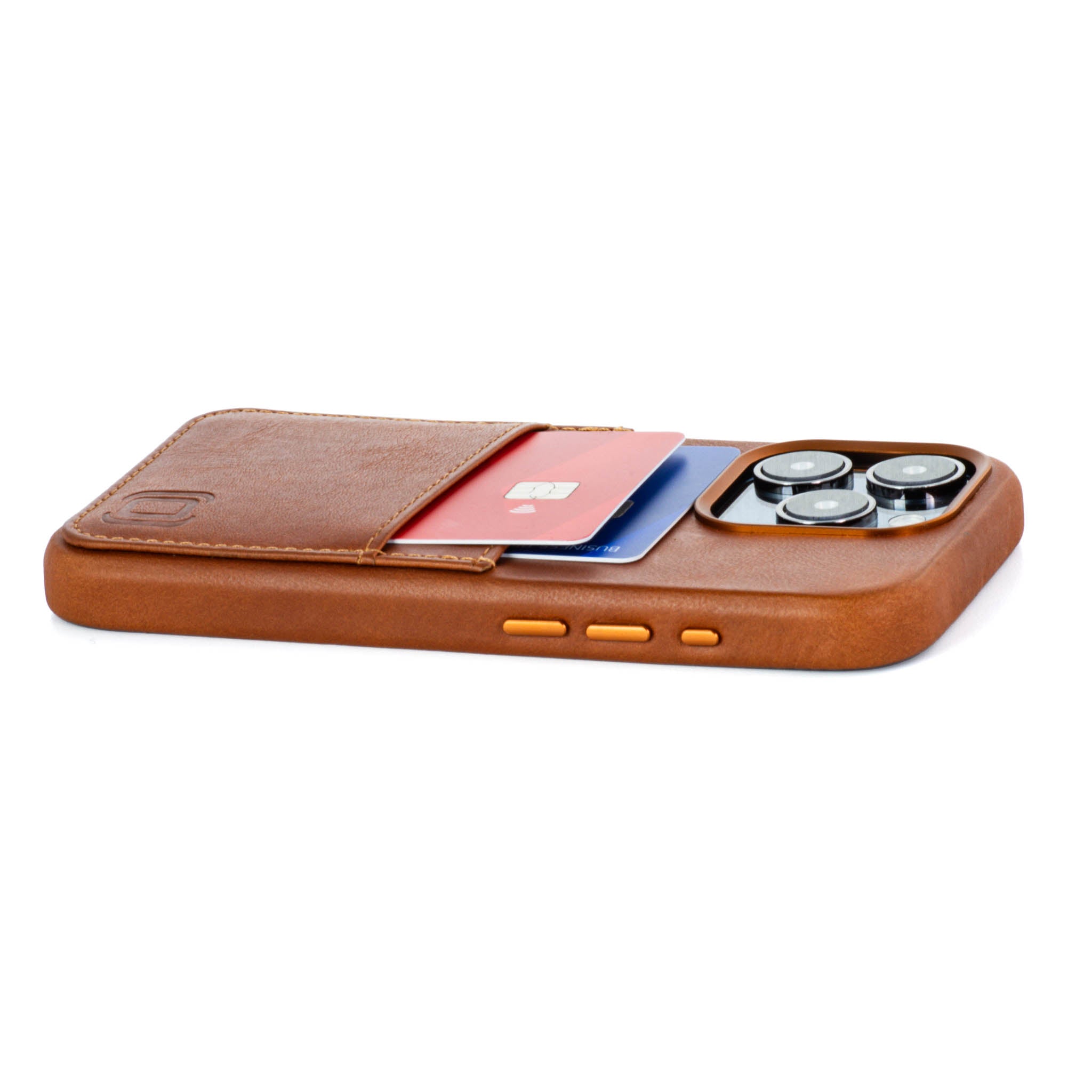 iPhone 15 Pro Genuine Leather M2GL Card Case [Light Brown]