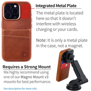 iPhone 15 Pro Genuine Leather M2GL Card Case [Light Brown]